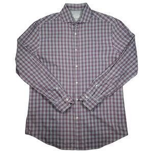 Brunello‎ Cucinelli Basic Fit XL Plaid Cotton Shirt